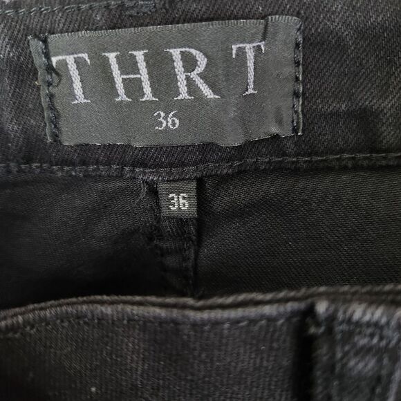 THRT Mens Distressed Side Striped Skinny Jeans 36x32 - Picture 8 of 8